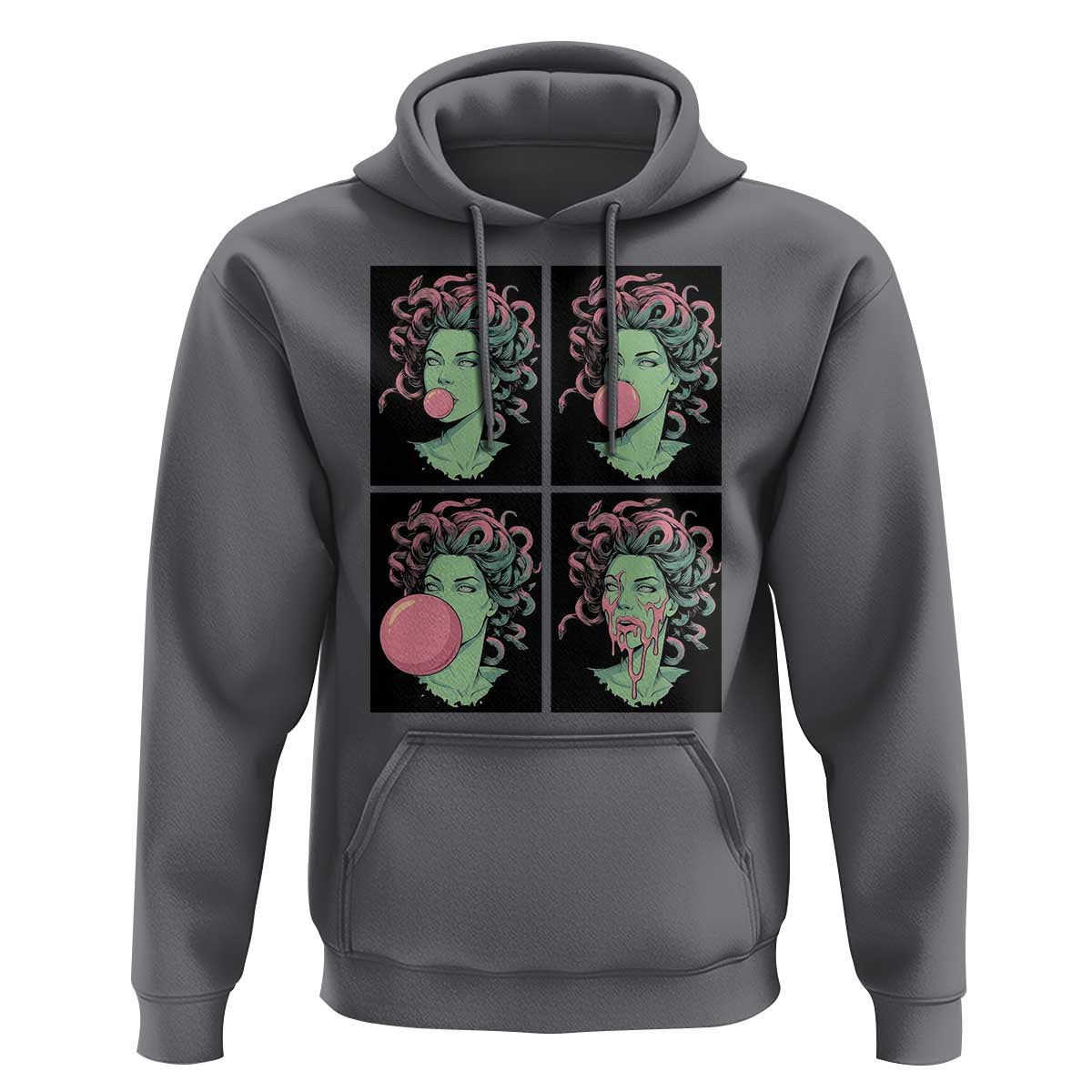 Funny Medusa Blowing Bubble Gum Hoodie Greek Mythology Pop Art Gift