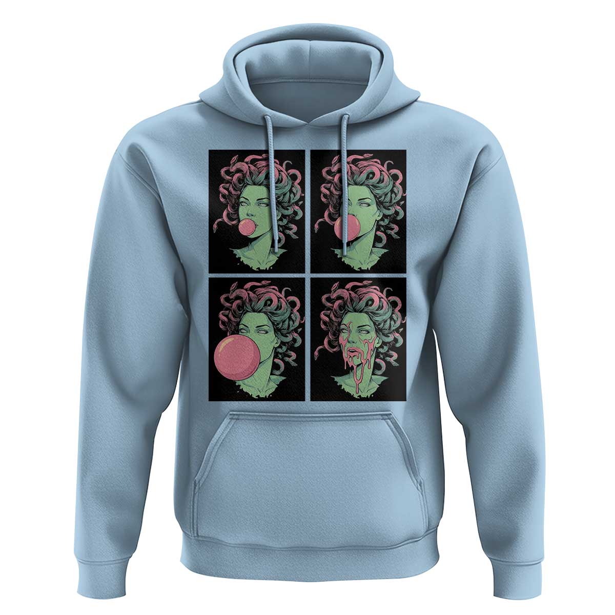 Funny Medusa Blowing Bubble Gum Hoodie Greek Mythology Pop Art Gift