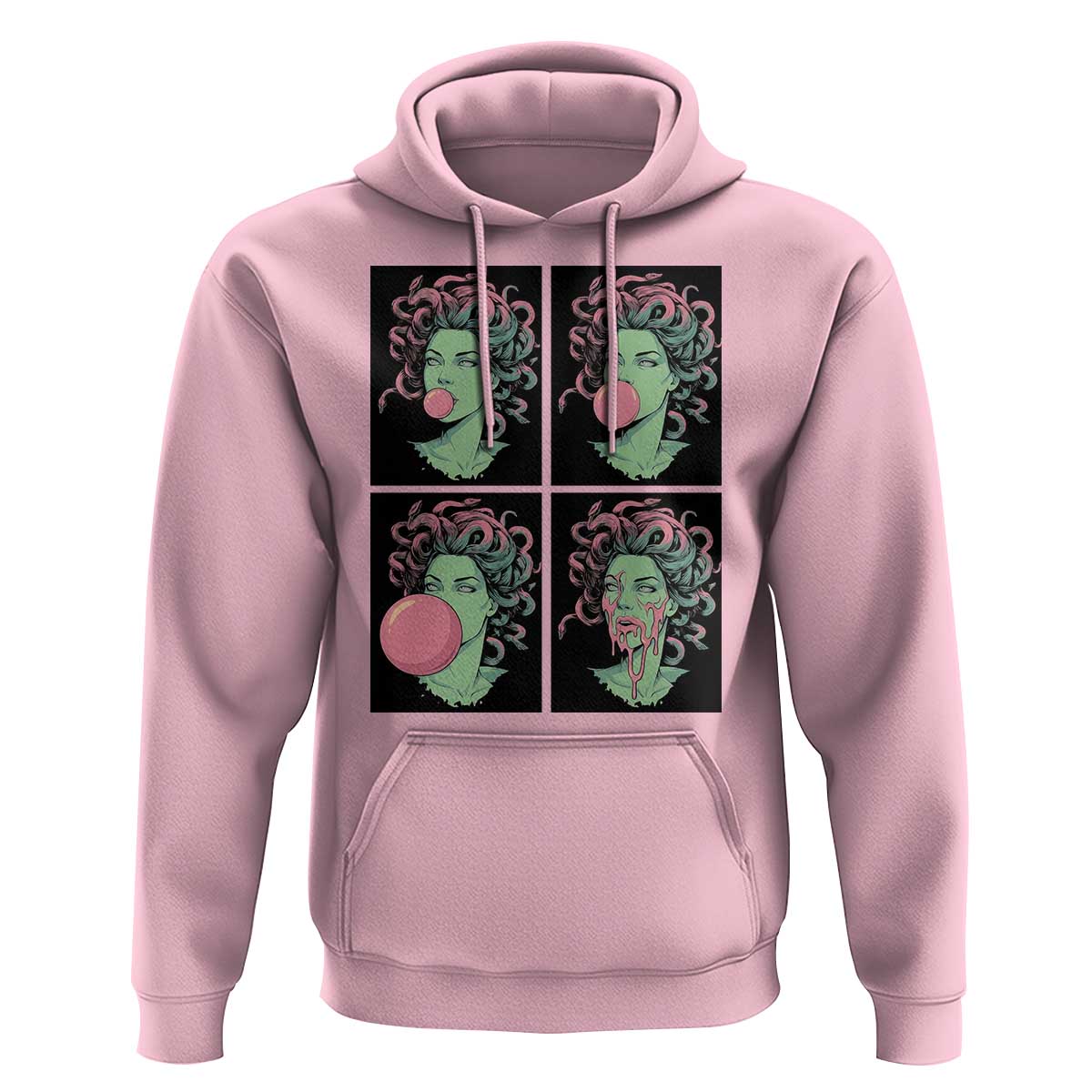 Funny Medusa Blowing Bubble Gum Hoodie Greek Mythology Pop Art Gift