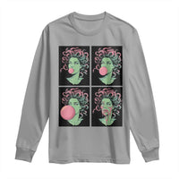Funny Medusa Blowing Bubble Gum Long Sleeve Shirt Greek Mythology Pop Art Gift