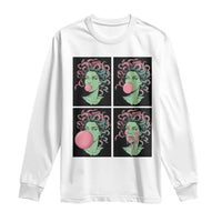 Funny Medusa Blowing Bubble Gum Long Sleeve Shirt Greek Mythology Pop Art Gift