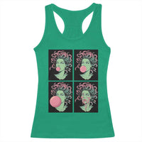 Funny Medusa Blowing Bubble Gum Racerback Tank Top Greek Mythology Pop Art Gift