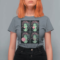 Funny Medusa Blowing Bubble Gum T Shirt For Women Greek Mythology Pop Art Gift