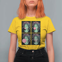 Funny Medusa Blowing Bubble Gum T Shirt For Women Greek Mythology Pop Art Gift
