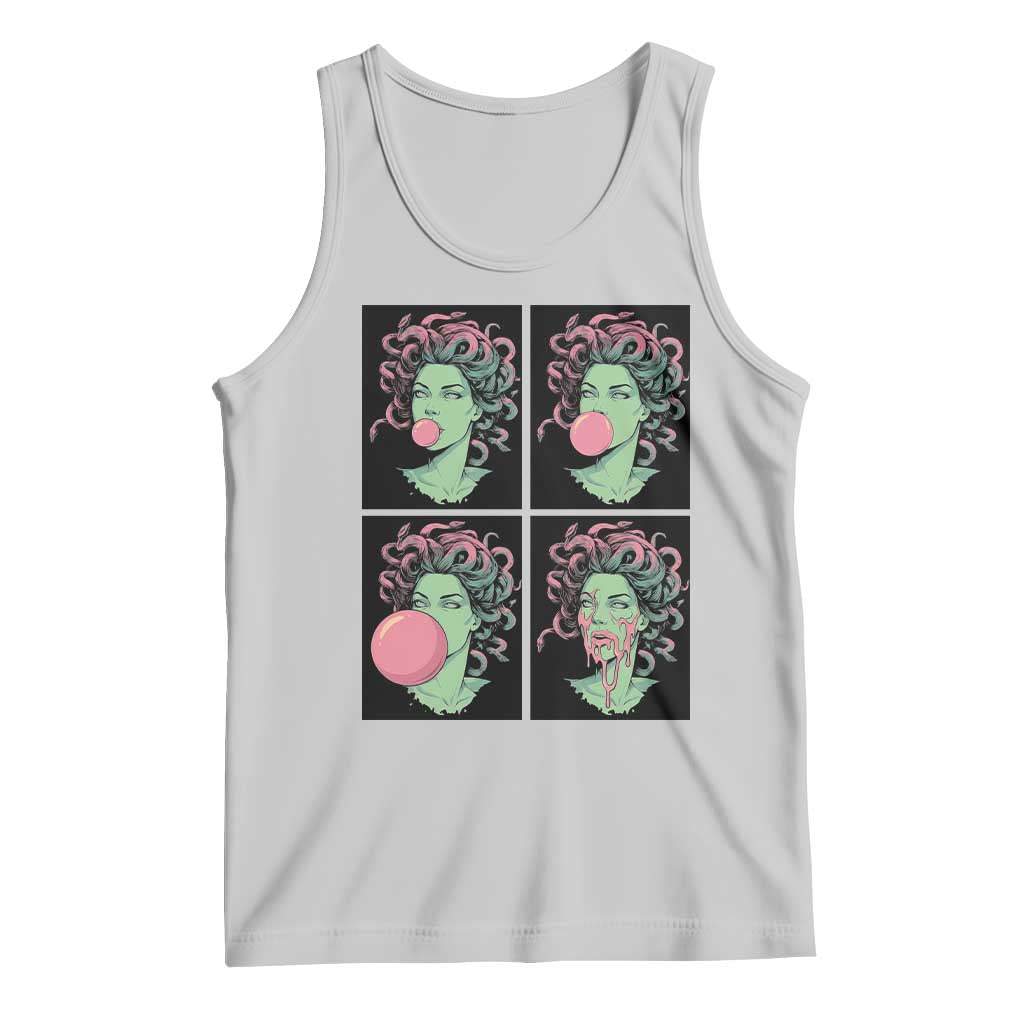 Funny Medusa Blowing Bubble Gum Tank Top Greek Mythology Pop Art Gift