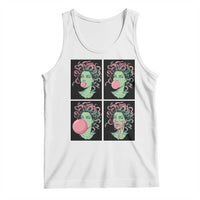 Funny Medusa Blowing Bubble Gum Tank Top Greek Mythology Pop Art Gift