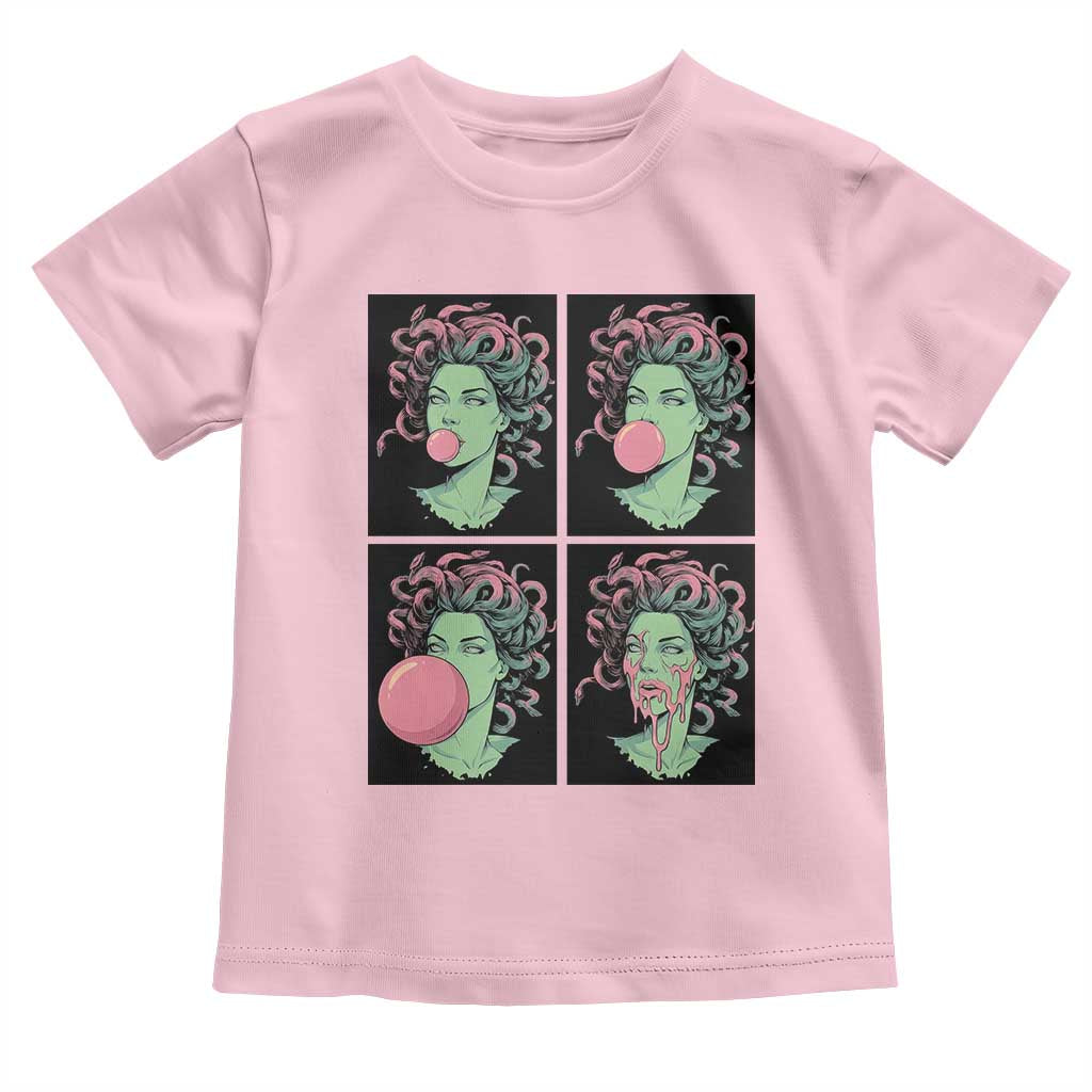 Funny Medusa Blowing Bubble Gum Toddler T Shirt Greek Mythology Pop Art Gift
