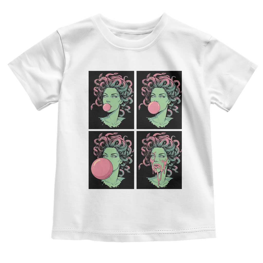Funny Medusa Blowing Bubble Gum Toddler T Shirt Greek Mythology Pop Art Gift