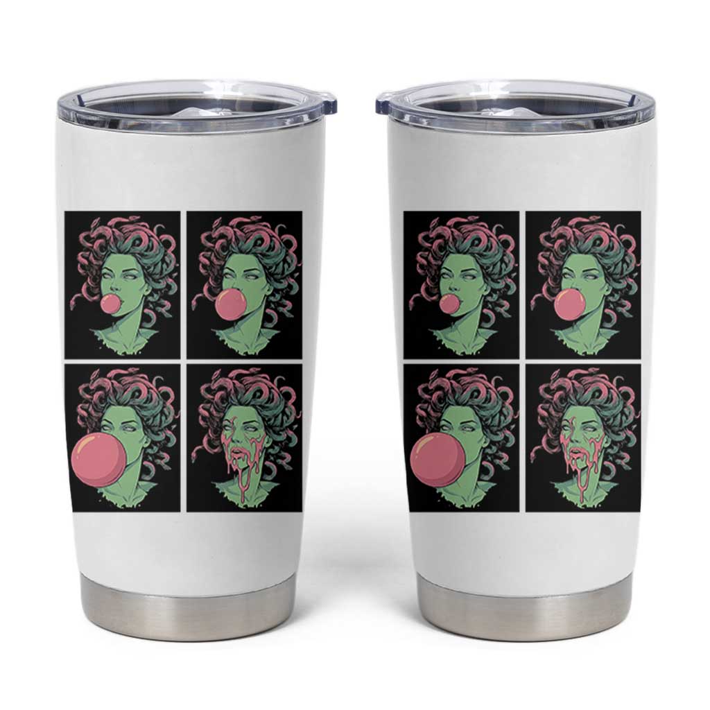 Funny Medusa Blowing Bubble Gum Tumbler Cup Greek Mythology Pop Art Gift