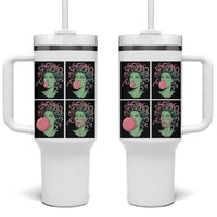 Funny Medusa Blowing Bubble Gum Tumbler With Handle Greek Mythology Pop Art Gift