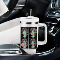 Funny Medusa Blowing Bubble Gum Tumbler With Handle Greek Mythology Pop Art Gift