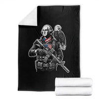 George Washington Tactical Soldier Throw Blanket Military Patriot Bald Eagle USA Flag Gift