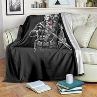 George Washington Tactical Soldier Throw Blanket Military Patriot Bald Eagle USA Flag Gift