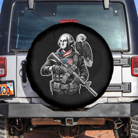 George Washington Tactical Soldier Spare Tire Cover Military Patriot Bald Eagle USA Flag Gift