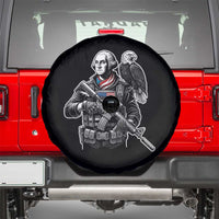 George Washington Tactical Soldier Spare Tire Cover Military Patriot Bald Eagle USA Flag Gift