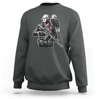 George Washington Tactical Soldier Sweatshirt Military Patriot Bald Eagle USA Flag Gift