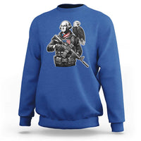 George Washington Tactical Soldier Sweatshirt Military Patriot Bald Eagle USA Flag Gift
