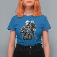 George Washington Tactical Soldier T Shirt For Women Military Patriot Bald Eagle USA Flag Gift