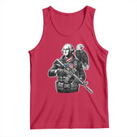 George Washington Tactical Soldier Tank Top Military Patriot Bald Eagle USA Flag Gift
