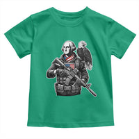 George Washington Tactical Soldier Toddler T Shirt Military Patriot Bald Eagle USA Flag Gift
