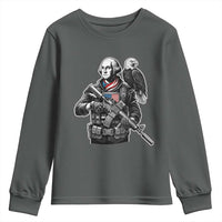 George Washington Tactical Soldier Youth Sweatshirt Military Patriot Bald Eagle USA Flag Gift