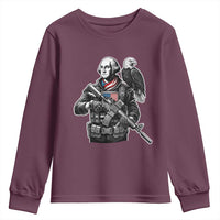 George Washington Tactical Soldier Youth Sweatshirt Military Patriot Bald Eagle USA Flag Gift