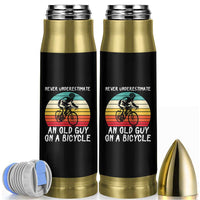 Never Underestimate An Old Guy On A Bicycle Bullet Tumbler Cycling Lover Gift