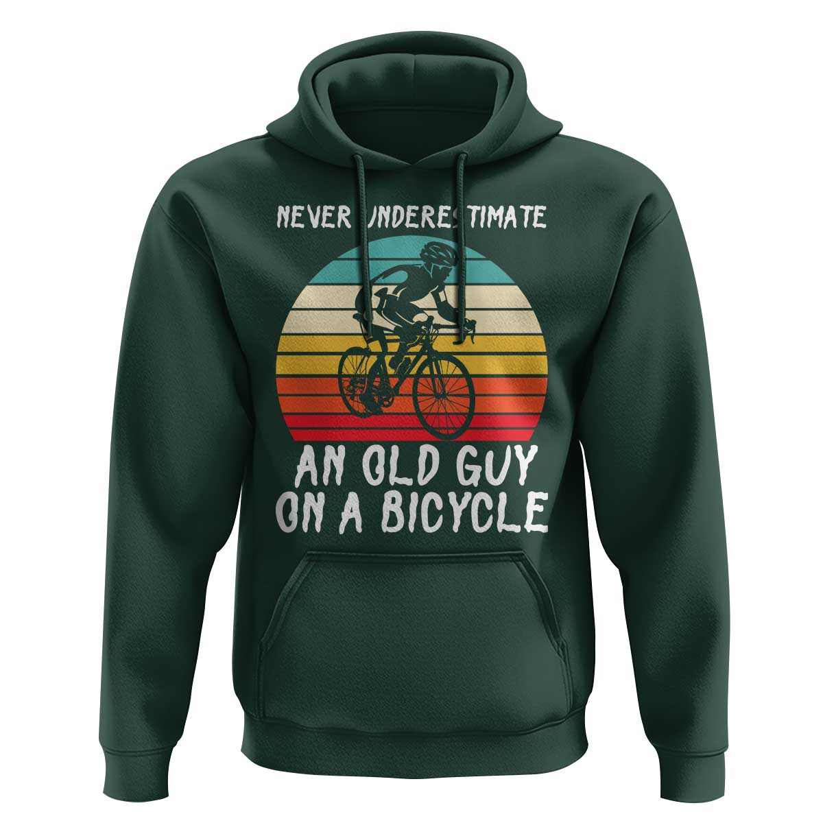 Never Underestimate An Old Guy On A Bicycle Hoodie Cycling Lover Gift