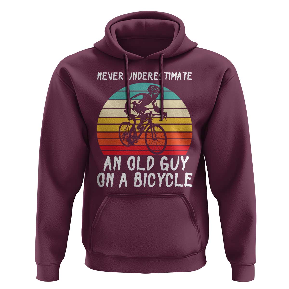 Never Underestimate An Old Guy On A Bicycle Hoodie Cycling Lover Gift