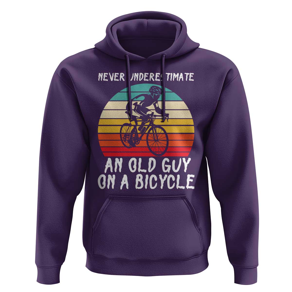 Never Underestimate An Old Guy On A Bicycle Hoodie Cycling Lover Gift