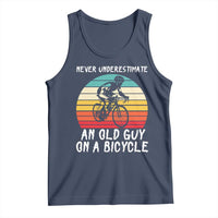 Never Underestimate An Old Guy On A Bicycle Tank Top Cycling Lover Gift