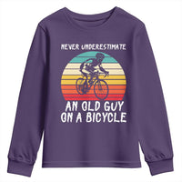 Never Underestimate An Old Guy On A Bicycle Youth Sweatshirt Cycling Lover Gift