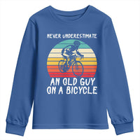 Never Underestimate An Old Guy On A Bicycle Youth Sweatshirt Cycling Lover Gift