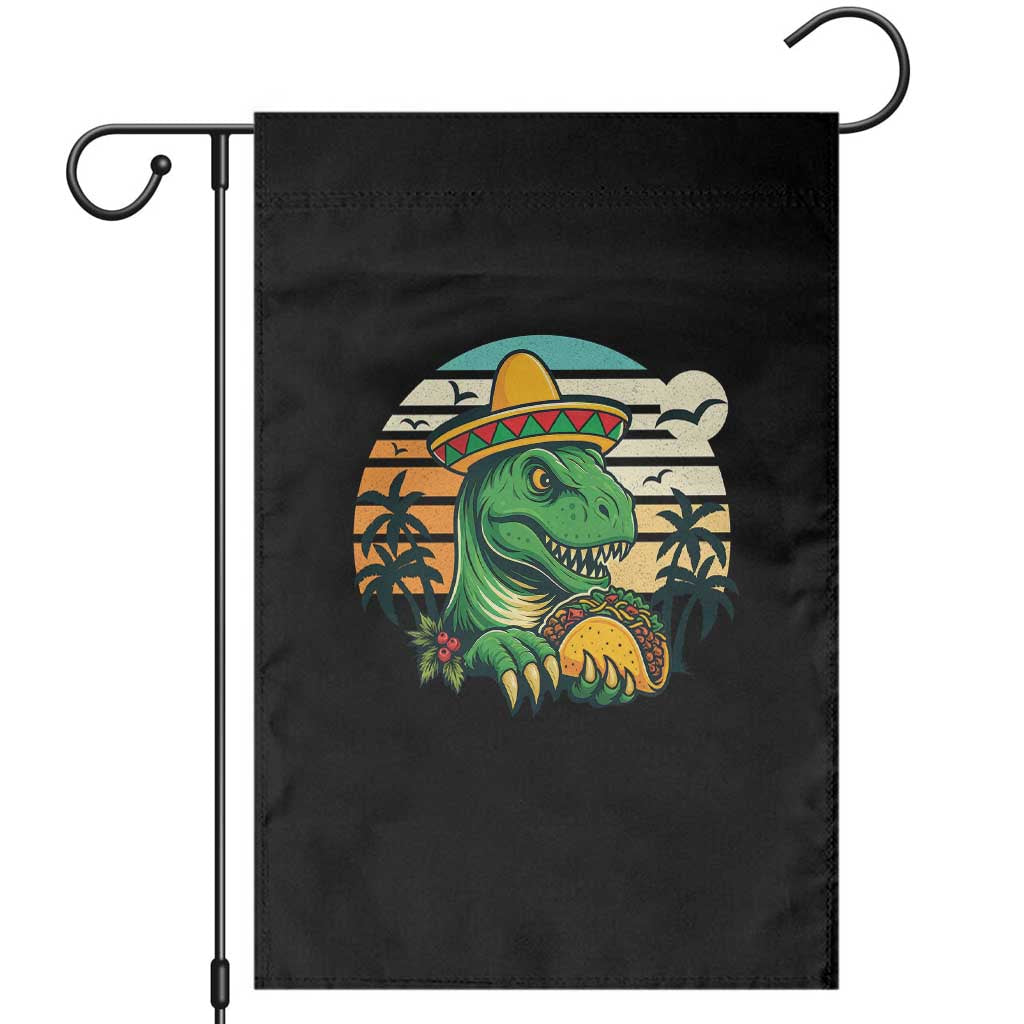 Funny Tacos Dinosaur Garden Flag Mexican Food Lover Gift - Wonder Print Shop