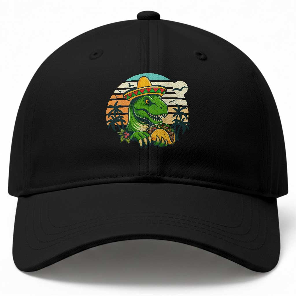 Funny Tacos Dinosaur Baseball Cap Mexican Food Lover Gift