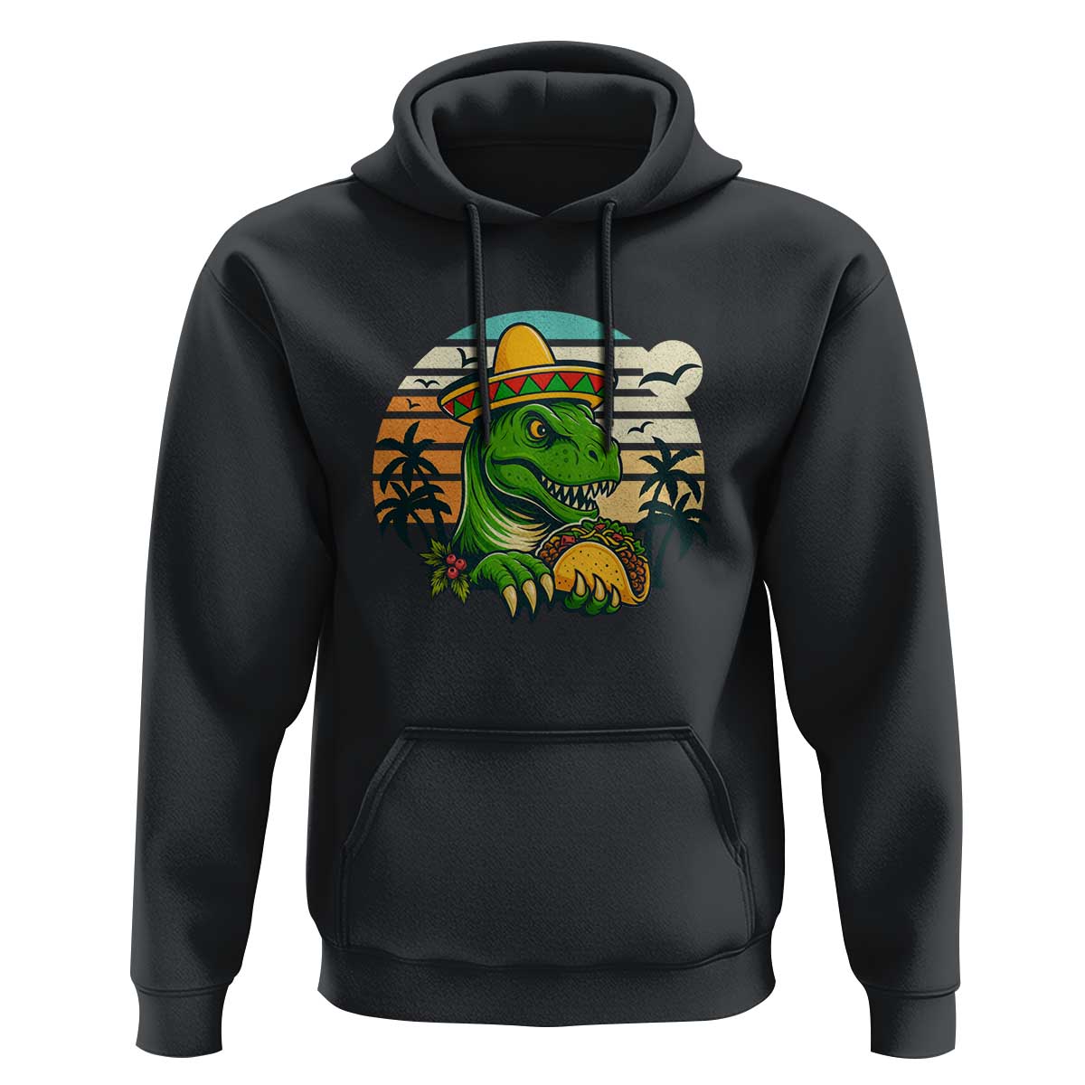 Funny Tacos Dinosaur Hoodie Mexican Food Lover Gift - Wonder Print Shop
