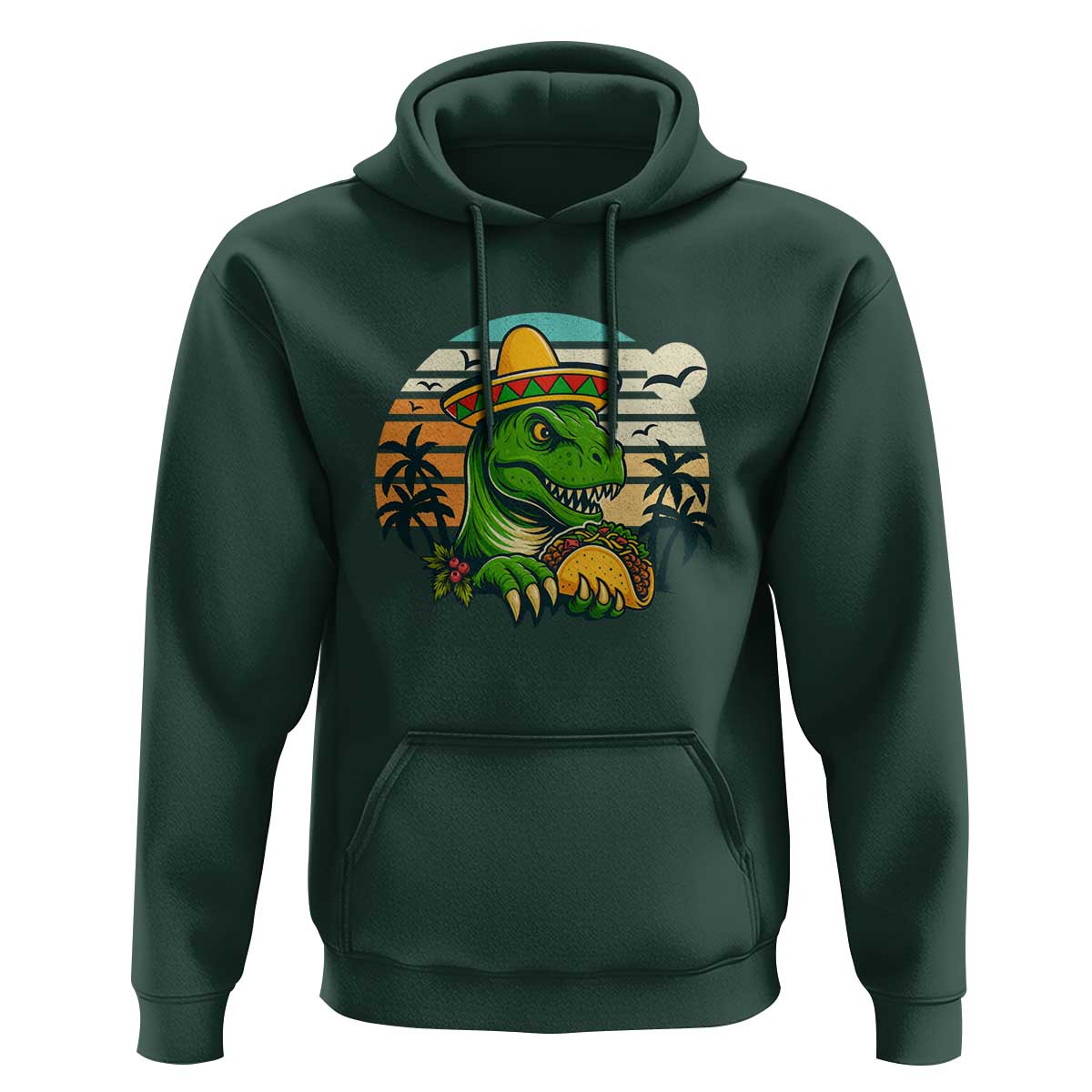 Funny Tacos Dinosaur Hoodie Mexican Food Lover Gift - Wonder Print Shop