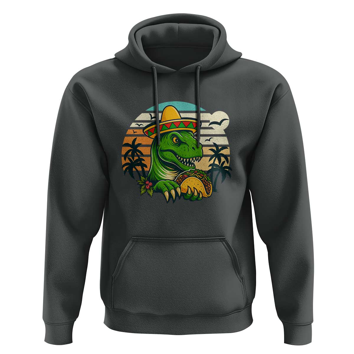 Funny Tacos Dinosaur Hoodie Mexican Food Lover Gift - Wonder Print Shop