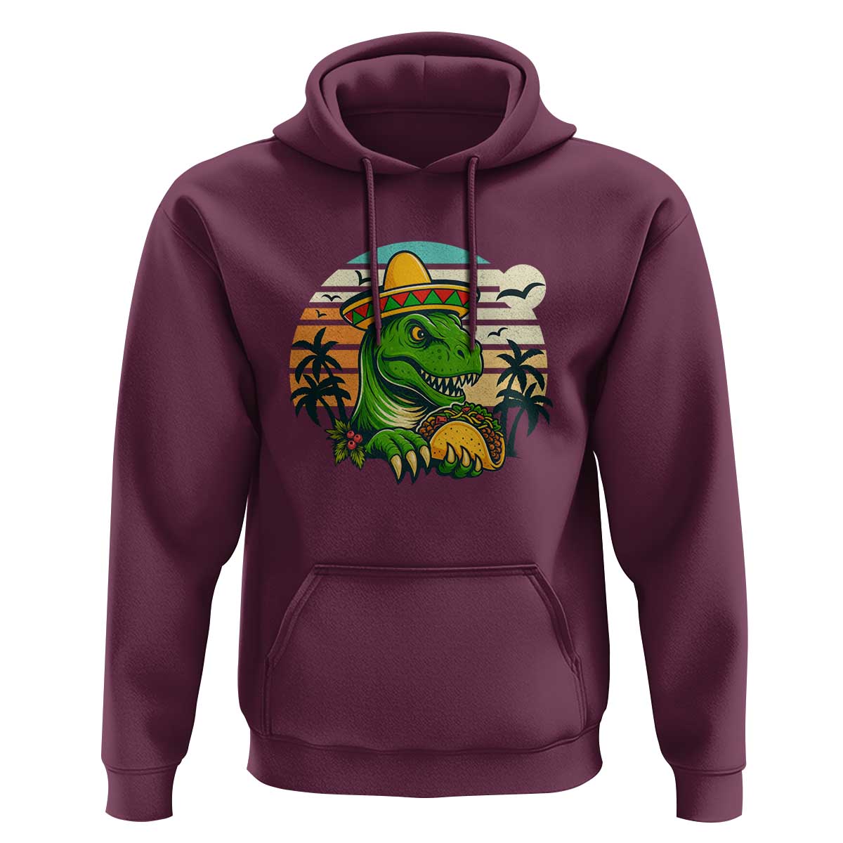 Funny Tacos Dinosaur Hoodie Mexican Food Lover Gift - Wonder Print Shop
