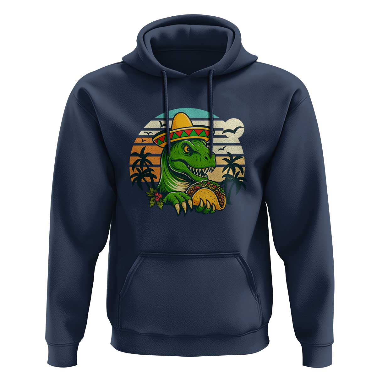 Funny Tacos Dinosaur Hoodie Mexican Food Lover Gift - Wonder Print Shop