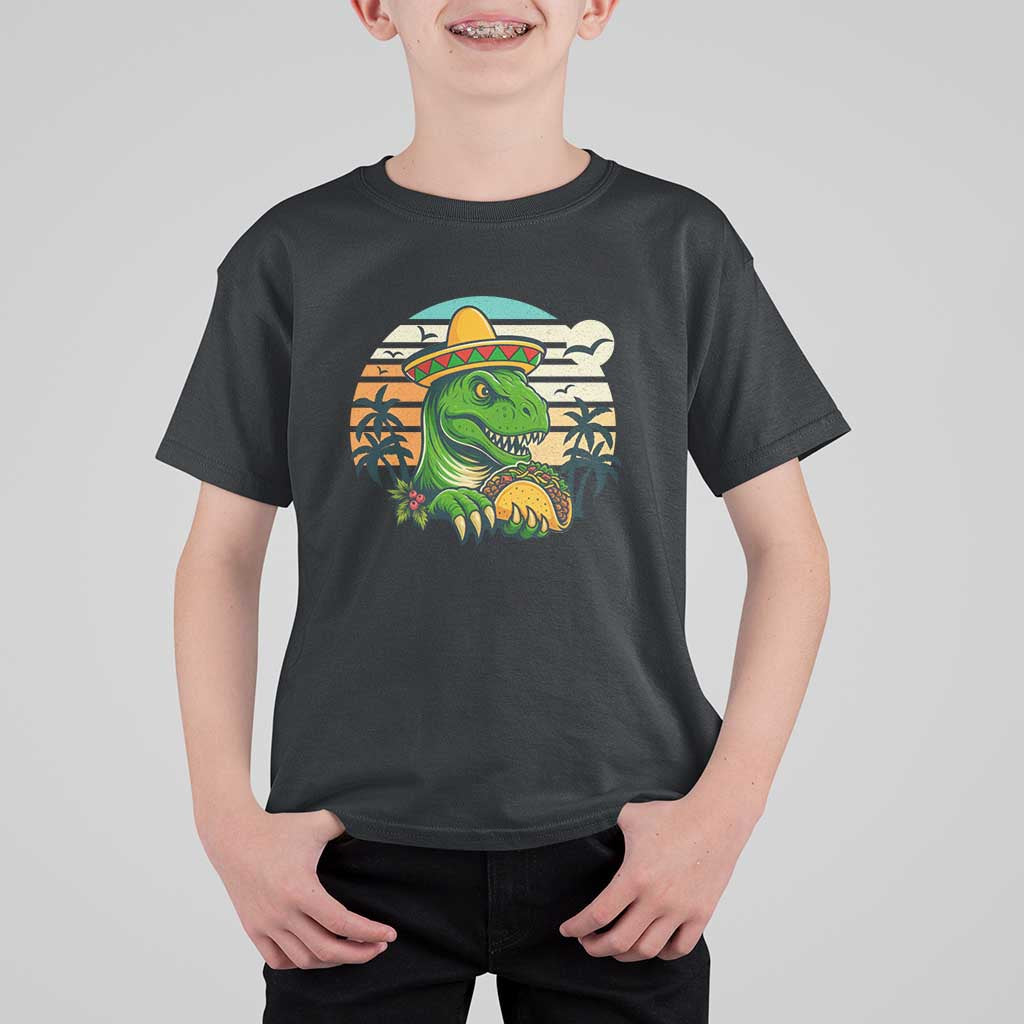 Funny Tacos Dinosaur T Shirt For Kid Mexican Food Lover Gift - Wonder Print Shop