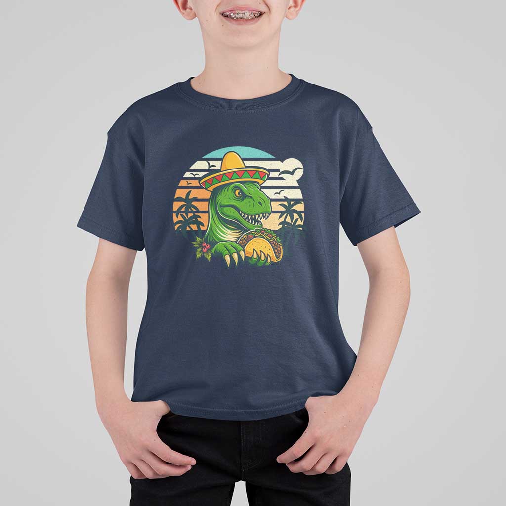 Funny Tacos Dinosaur T Shirt For Kid Mexican Food Lover Gift - Wonder Print Shop