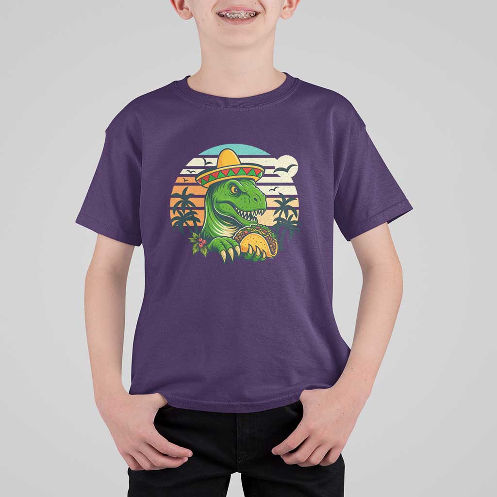 Funny Tacos Dinosaur T Shirt For Kid Mexican Food Lover Gift - Wonder Print Shop