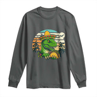 Funny Tacos Dinosaur Long Sleeve Shirt Mexican Food Lover Gift - Wonder Print Shop