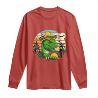 Funny Tacos Dinosaur Long Sleeve Shirt Mexican Food Lover Gift - Wonder Print Shop