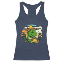 Funny Tacos Dinosaur Racerback Tank Top Mexican Food Lover Gift - Wonder Print Shop