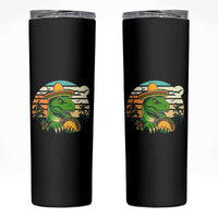 Funny Tacos Dinosaur Skinny Tumbler Mexican Food Lover Gift