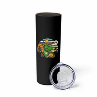 Funny Tacos Dinosaur Skinny Tumbler Mexican Food Lover Gift