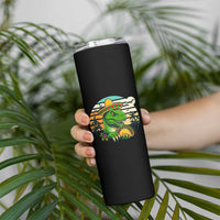 Funny Tacos Dinosaur Skinny Tumbler Mexican Food Lover Gift