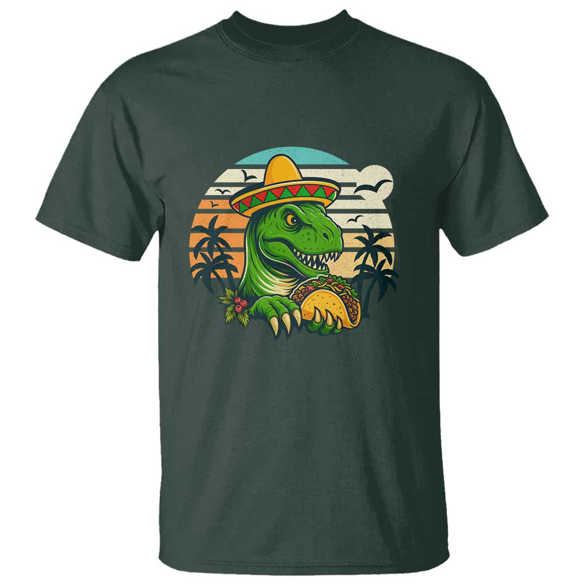 Funny Tacos Dinosaur T Shirt Mexican Food Lover Gift - Wonder Print Shop